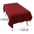 thumbnail image 4 of Christmas Checked Square Tablecloth, 55x55-Inch Buffalo Plaid Tablecloth Washable Cotton Table Cover Gingham Tablecloth for Dining Room Rustic Lattice Tablecloth Table Linen Christmas, 4 of 8