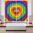 thumbnail image 2 of Ambesonne Pride Kitchen Curtains, Love Wins Tie Dye Effect, 55"x39", Multicolor, 2 of 3