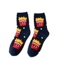 thumbnail image 2 of LJEFF Women's Cute Crew Socks, Breathable Spring and Fall 3D French Fries Design Cotton Casual Socks Navy, 2 of 4