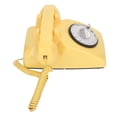 thumbnail image 4 of Landline Desk Phone, Yellow Multipurpose Durable Mechanical Ringer Retro  Dial Telephone  For Office, 4 of 8
