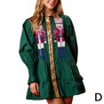 thumbnail image 1 of Vestido de otoño-invierno europeo y americano con solapa, lentejuelas y manga larga en contraste para mujer, 1 of 2