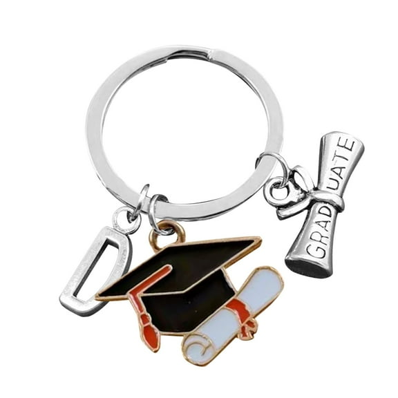 MOQIN Class of 2024 Graduation Keychain, Women's Novelty Keychains, 26 Alphabet Graduation Keychain Personalized Graduation Gift Keychains