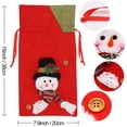 thumbnail image 3 of MINKUROW Christmas Gift Bags Bulk,3 Pcs Drawstring Gift Bags Large with 3D Santa Claus Snowman Reindeer,Reusable Christmas Treat Bags Goody Bags Burlap Sack for Xmas Party Supplies(15 X 8 Inches), 3 of 7