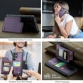thumbnail image 5 of For Samsung Galaxy S26 Ultra Case with Card Holder, Wallet Case for Women Men with RFID Blocking, Durable Leather Kickstand Magnetic Clasp Shockproof Phone Case, 5 of 11