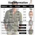 thumbnail image 3 of Mens Linen Shirt Long Sleeve Button Down Casual Loose Fit Breathable Summer Top Solid Color Lightweight Beach Vacation Wear for Men Gray M, 3 of 8