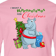 thumbnail image 4 of Inktastic I Want a Hippopotamus for Christmas Long Sleeve Youth T-Shirt, 4 of 5