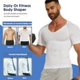 thumbnail image 4 of Mens Compression Shapewear Vest Slimming Undershirt Tank Top Tummy Control Chest Hide Gynecomastia Body Shaper, 4 of 5