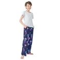 thumbnail image 4 of FORMRS Kids Pajama Pants with Pockets Size 13-14Y Boys Lounge Sleep Bottoms, Dark Blue Jellyfish Pattern, 4 of 8