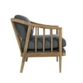 thumbnail image 3 of 33 Inch Accent Armchair, Padded Cushions, Slatted Back and Arms, Gray, 3 of 6