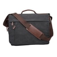 thumbnail image 2 of Bolso de hombro para hombre, maletín de negocios para ir al trabajo o para el Día del Padre. Negro, 2 of 9