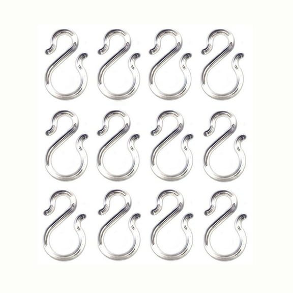 12 PCS 1.7Inch Clear Plastic Punch Bowl Cup S Hooks