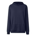 thumbnail image 4 of Hessimy Hoodies For Women Drawstring Cute Hoodies Fall Jacket Oversized Casual Sweatshirts With Pocket Essentials Hoodie Pullover Women Blouses sweatshirts for teen girls(A57-Navy,S), 4 of 5