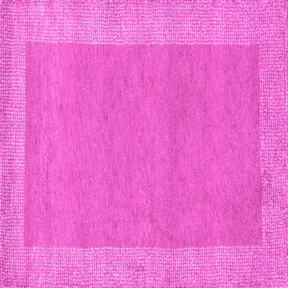 Ahgly Company Indoor Square Abstract Pink Contemporary Area Rugs, 6' Square