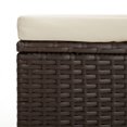 thumbnail image 5 of vidaXL Ottoman Bench with Cushion Brown 110x30x40 cm Poly Rattan, 5 of 5