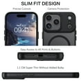 thumbnail image 3 of DOMAVER Magnetic iPhone 17 Pro Max Case (6.9") - Slim Fit Matte Translucent Cover | MagSafe Compatible | Shockproof Anti-Yellowing | Black, 3 of 9