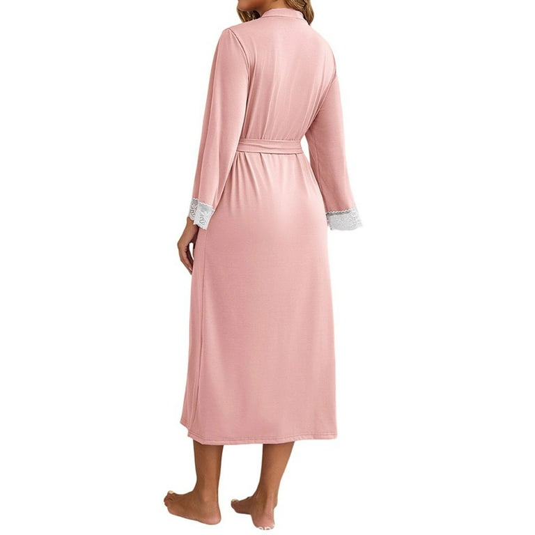 CHUMUD Womens Robe Long Sleeve Lace Sexy Bathrobe Full Length V Neck Sleepwear Wedding Dressing Gown For Bridal Bride Bridesmaid - Walmart.com CHUMUD Womens Robe Long Sleeve Lace Sexy Bathrobe Full Length V Neck Sleepwear Wedding Dressing Gown For Bridal Bride Bridesmaid - Walmart.com