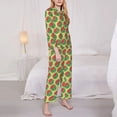 thumbnail image 3 of Honeii Summer Watermelon print Women's Pajama Sets Long Sleeve Button Down Sleepwear Nightwear Soft Pjs Lounge Sets-X-Large, 3 of 7