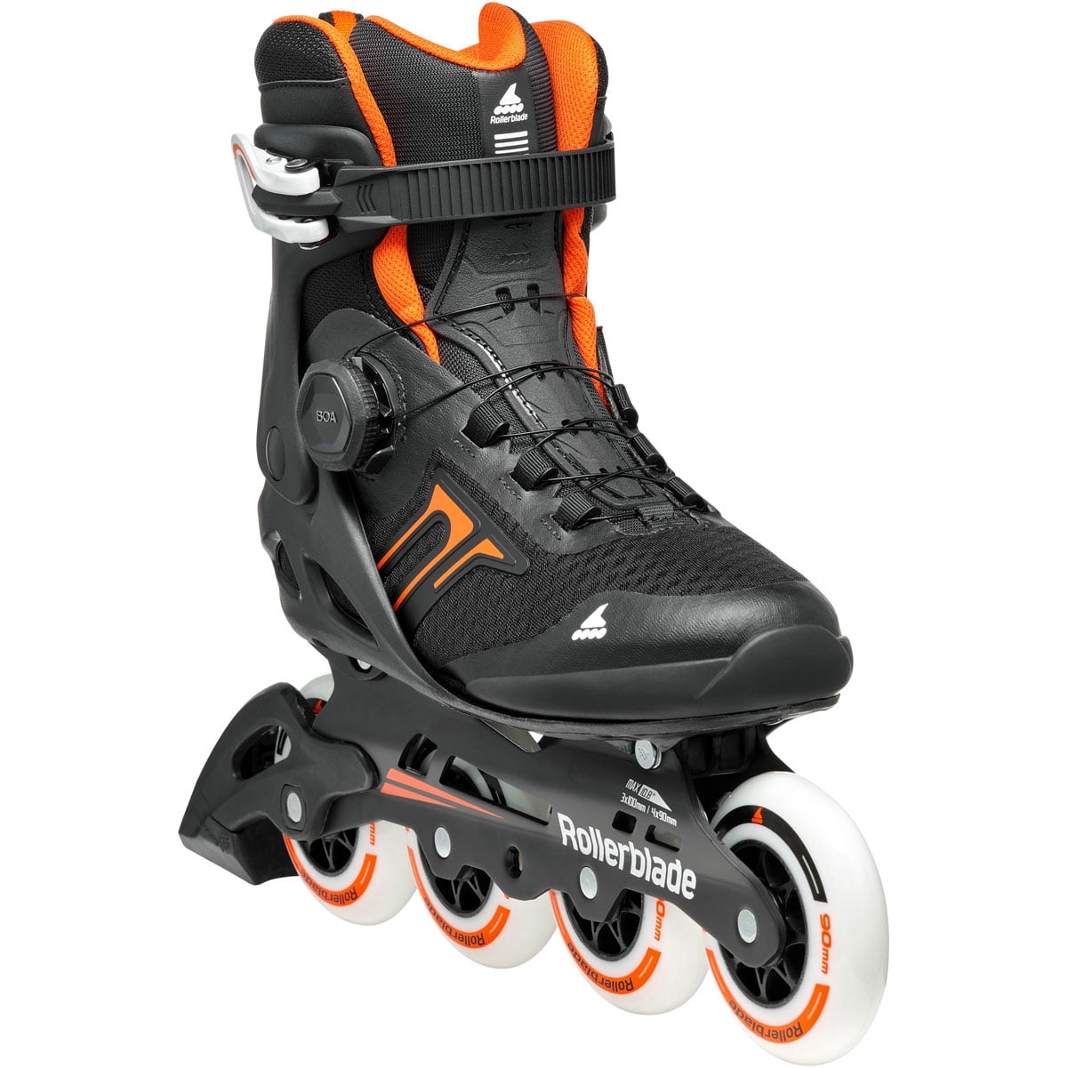 ROLLERBLADE Men's Macroblade 90 BOA Black/Orange Skates, Size: 7