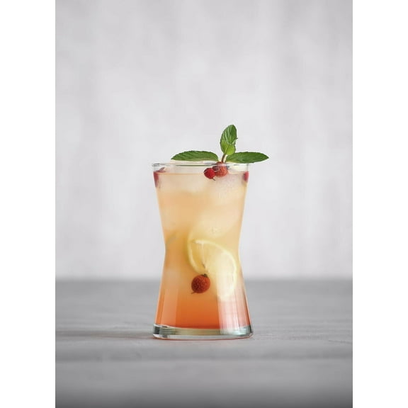 Curved Glass Cups, Set of 3