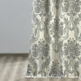 thumbnail image 2 of Magdelena Silver & Blue Designer Damask Curtain (1 Panel), Magdelena Silver & Blue, 50W X 120L, 2 of 6