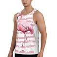 thumbnail image 2 of Fotbe Flamingo Pattern Men's Quick Dry Workout Tank Top Gym Muscle Tee Fitness Bodybuilding Sleeveless T Shirt Breathable Workout Shirt-Small, 2 of 9