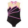 thumbnail image 3 of Manyakai Girls Figure Ice Skating Leotard Gymnastics Dance Bodysuit Kids Dancing Mesh Unitard Sparkly Hot Pink 10, 3 of 5