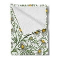 thumbnail image 2 of Daisy Soft Flannel Fleece Throw Blanket, Chamomile Blossoms Field Flourishing Spring Petals in the Park Garden Motif, Cozy Plush for Indoor and Outdoor Use, 60" x 80", Orange Dust Green, by Ambesonne, 2 of 5