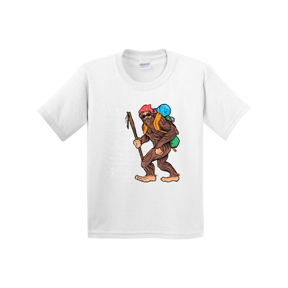 Inktastic Bigfoot Trail Hike Hiking Sasquatch Youth T-Shirt