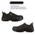 thumbnail image 3 of vangelo ASTM and CSA Approved Steel Toe Men Safety Shoe HELMUT-4 Puncture and Toe Protection Non-Slip Brown Size 7W, 3 of 5