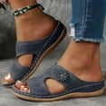 thumbnail image 2 of Women's Orthopedic Slides Sandals Boho Flower Comfort Arch Support Wedge Beach Walking Slip on Shoes, 2 of 6
