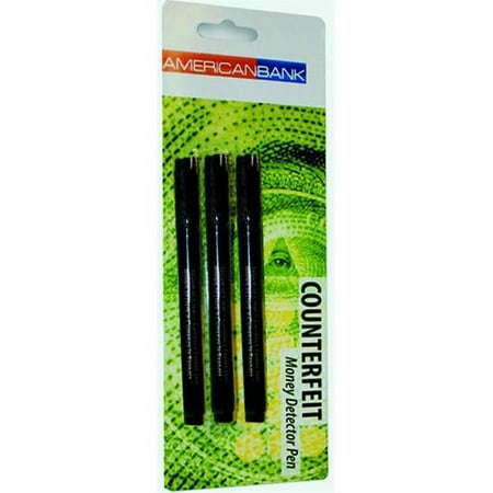 SCY CPEN American Bank Pack of 3 Money Detector Pen
