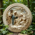 thumbnail image 5 of KOYPTL 8 Inch Christmas Ornaments Religion Christmas Nativity Scene Decorations for Home,3D Effect Print Acrylic Reusable Indoor Outdoor Xmas Tree Round Birth of Jesus Savior Hanging Ornament Gift, 5 of 6