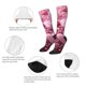 thumbnail image 3 of Fotbe Pink Glitter Heart Candy Calcetas Divertidas Estampadas para Hombre y Mujer, Calcetas de Algodón hasta la Rodilla para Caminar, Correr, Enfermería y Embarazo, 3 of 6