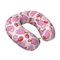 thumbnail image 2 of Xecao Strawberry Popsicle Print Memory Foam Cervical Neck Pillow Versatile U-Shaped Pillows for Home,Office,Camping,Travelling,Soft Washable Cover, 2 of 8