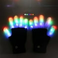 thumbnail image 2 of TELOLY LED Gloves,Dynamic Glow Effect Gloves with Lights for Stage Shows and Celebrations,Cozy Flexible Gloves for Kids,Yellow Black Half Finger, 2 of 5