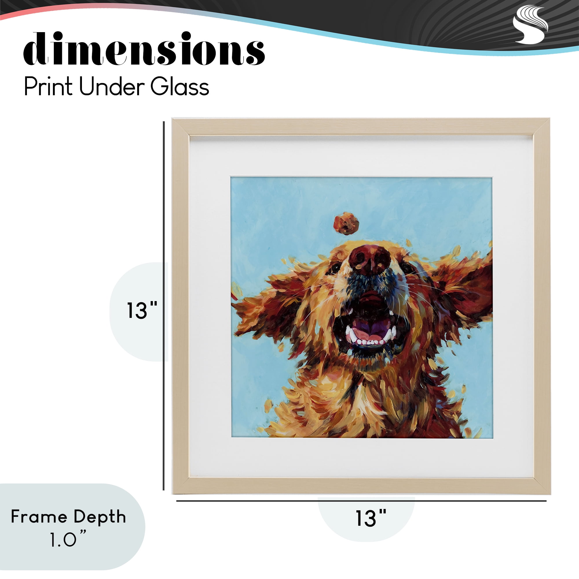 Stupell Industries Treato Loyal Dog Birch Framed Print Under Glass, design by Studio Bautista