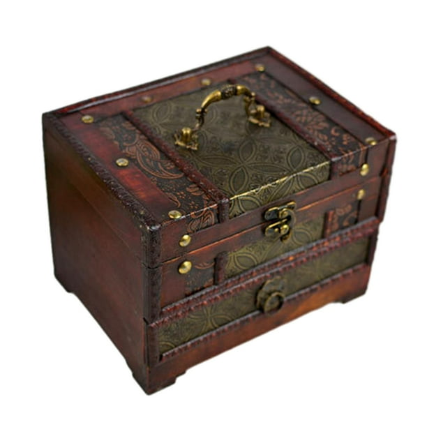 Caja de Joyería de Madera, Caja de Almacenamiento Decorativa para Mujeres, Niñas, Regalos para Mamá, Múltiples Compartimentos, Estuche Protector para Estilo B Salvador Caja de joyería