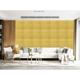 thumbnail image 4 of Dundee Deco 3D Wall Panels - Peel and Stick Wall Sticker, Modern Faux Stone Tile Yellow Self Adhesive Foam Wall Paneling for Interior Wall Decor, Pack of 10, Covers 52.9 sq. ft., 4 of 5