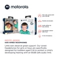 thumbnail image 2 of Audífonos Para Niños Volumen Seguro Motorola Jr200 3.5mm  Azul Original Motorola Jr200, 2 of 5