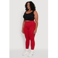thumbnail image 3 of Womens Plus Size High Waisted Ribbed Knit Seamless Leggings, 3 of 5