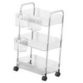 thumbnail image 2 of Luzkey Makeup Organizer Vanity Organizer Holder Display Shelf Makeup Shelf Organizer Household Snack Storage Rack for Table Sundries 3 layers, 2 of 8