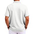 thumbnail image 6 of Men's Polo Shirt Button Placket Lightweight Polo Business Slim Fit Short Sleeve Shirts for Office Work, 6 of 6