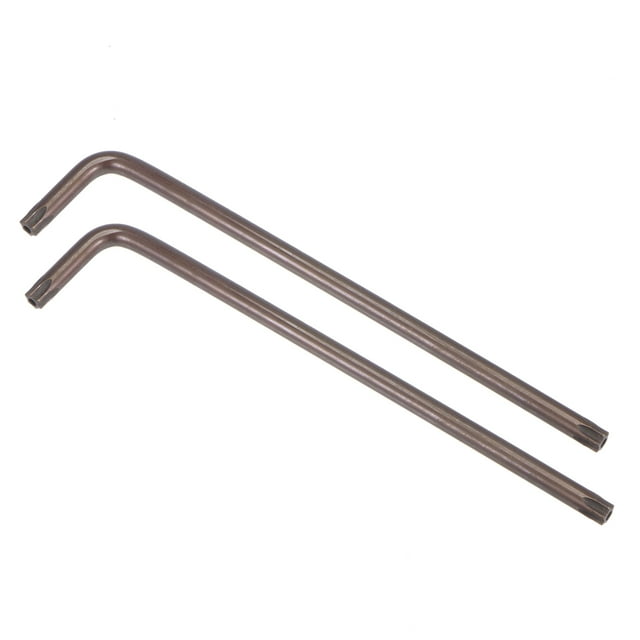 Unique Bargains T45 Anti Tamper Proof Torx Star Key Bit Wrench, L-Shape 7.87-inch Long Arm, S2 Steel 2 Pack