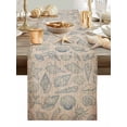 thumbnail image 5 of Vintage Sea Stars Shells Table Runner 13x48in Non-Slip Cotton Linen Table Runners, Retro Paper Background Dresser Scarves TableRunner for Dinner Kitchen Dining Wedding Party, 5 of 9