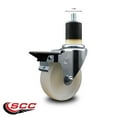thumbnail image 2 of 4 Inch Nylon Swivel 1-7/8 Inch Expanding Stem Caster with Brake SCC, 2 of 2