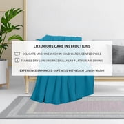 Eurotex Herringbone All-Season 100% Cotton Blanket, Twin, Teal