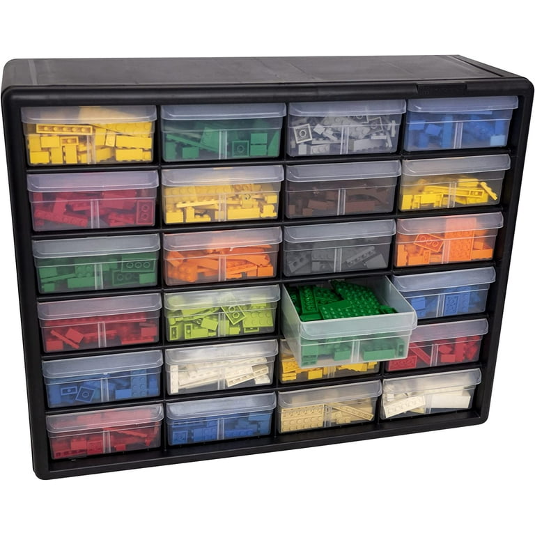 Akro-Mils Plastic Storage Cabinet, 24 Drawers, Small Parts Storage