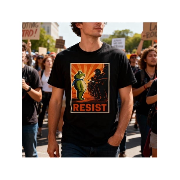 Portland Frog Protest Resist T-Shirt, Resist Tees, Protest Shirts, Protest Frog Tee, FDT, Anti ICE, Anti Trump, Vintage Activist