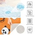 thumbnail image 4 of Toilet Rug Rectangle Bathroom Rugs Non-Slip Soft Plush Machine Washable Contour Bath Mat Funny Panda and Basketball 24x16, 4 of 9