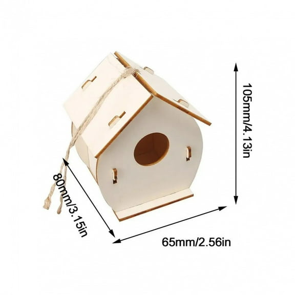 Wooden Bird Feeding Birdhouse 5 Hole Bird House Room Outdoor Garden Bird Nesting Box Bird House Pet Supplies Decoration